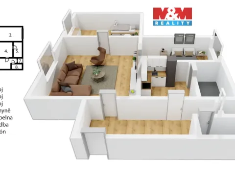 Prodej bytu 3+1, Dobruška, Javorová, 70 m2