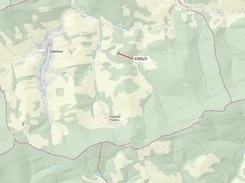 Dražba lesa, Zděchov, 2225 m2