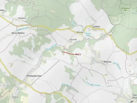 Dražba lesa, Přemyslovice, 1280 m2