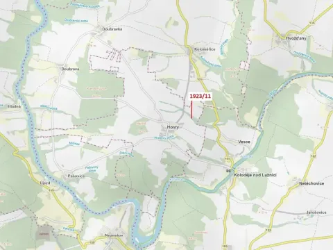 Dražba lesa, Hosty, 323 m2