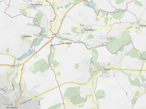 Dražba louky, Olešná, 3211 m2