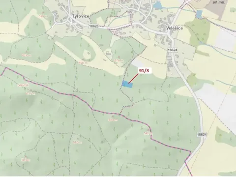 Dražba lesa, Pačejov, 1958 m2