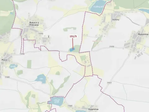 Dražba lesa, Buková u Příbramě, 9307 m2