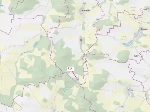 Dražba lesa, Kuřimany, 2850 m2