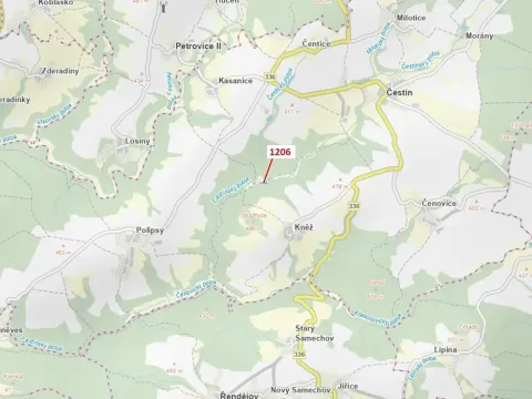 Dražba lesa, Čestín, 795 m2