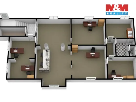 Pronájem kanceláře, Kladno, Pavlisova, 140 m2
