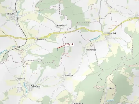 Dražba lesa, Milavče, 2762 m2