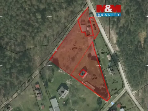 Prodej zahrady, Strakonice, 2503 m2