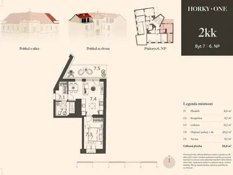 Prodej bytu 2+kk, Praha - Nusle, V Horkách, 41 m2