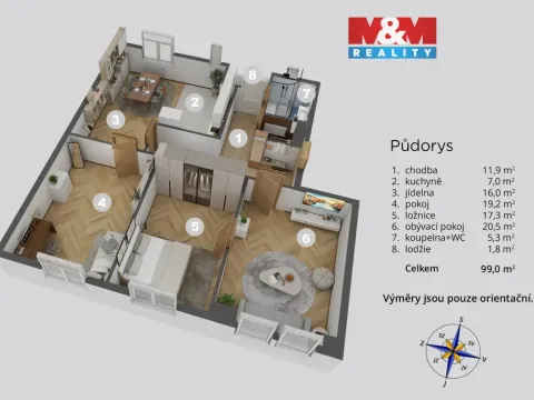 Prodej bytu 4+1, Děčín - Děčín IV-Podmokly, Jeronýmova, 91 m2