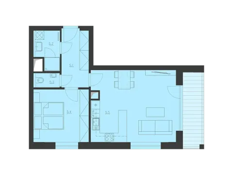 Prodej bytu 2+kk, Brno, Jižní, 54 m2