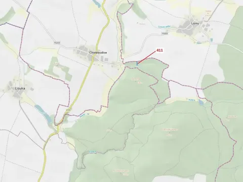 Dražba lesa, Chotěbudice, 1979 m2