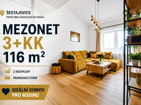 Prodej bytu 3+kk, Šestajovice, Komenského, 116 m2