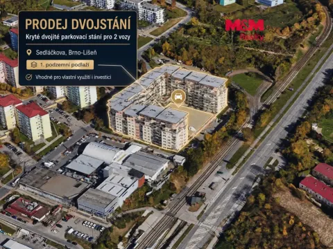 Prodej garážového stání, Brno, Sedláčkova, 26 m2