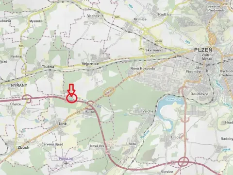 Prodej podílu lesa, Líně, 425 m2