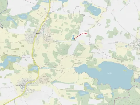 Dražba pozemku, Kadov, 2951 m2