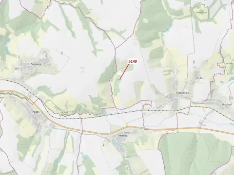 Dražba lesa, Hradčovice, 694 m2