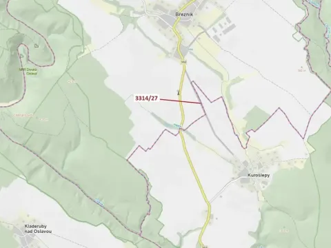 Dražba pozemku, Březník, 86 m2