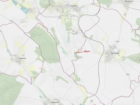 Dražba lesa, Kojetice, 654 m2