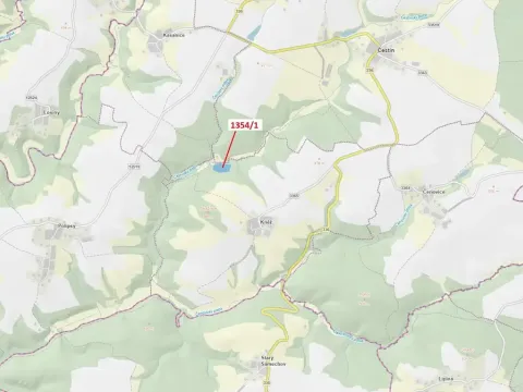 Dražba lesa, Čestín, 13976 m2
